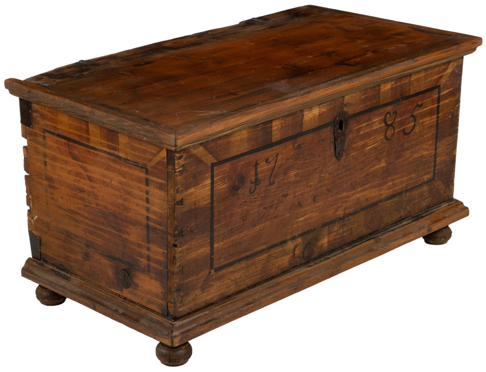 Rustic Wooden Dowry Chest (1 of 8)