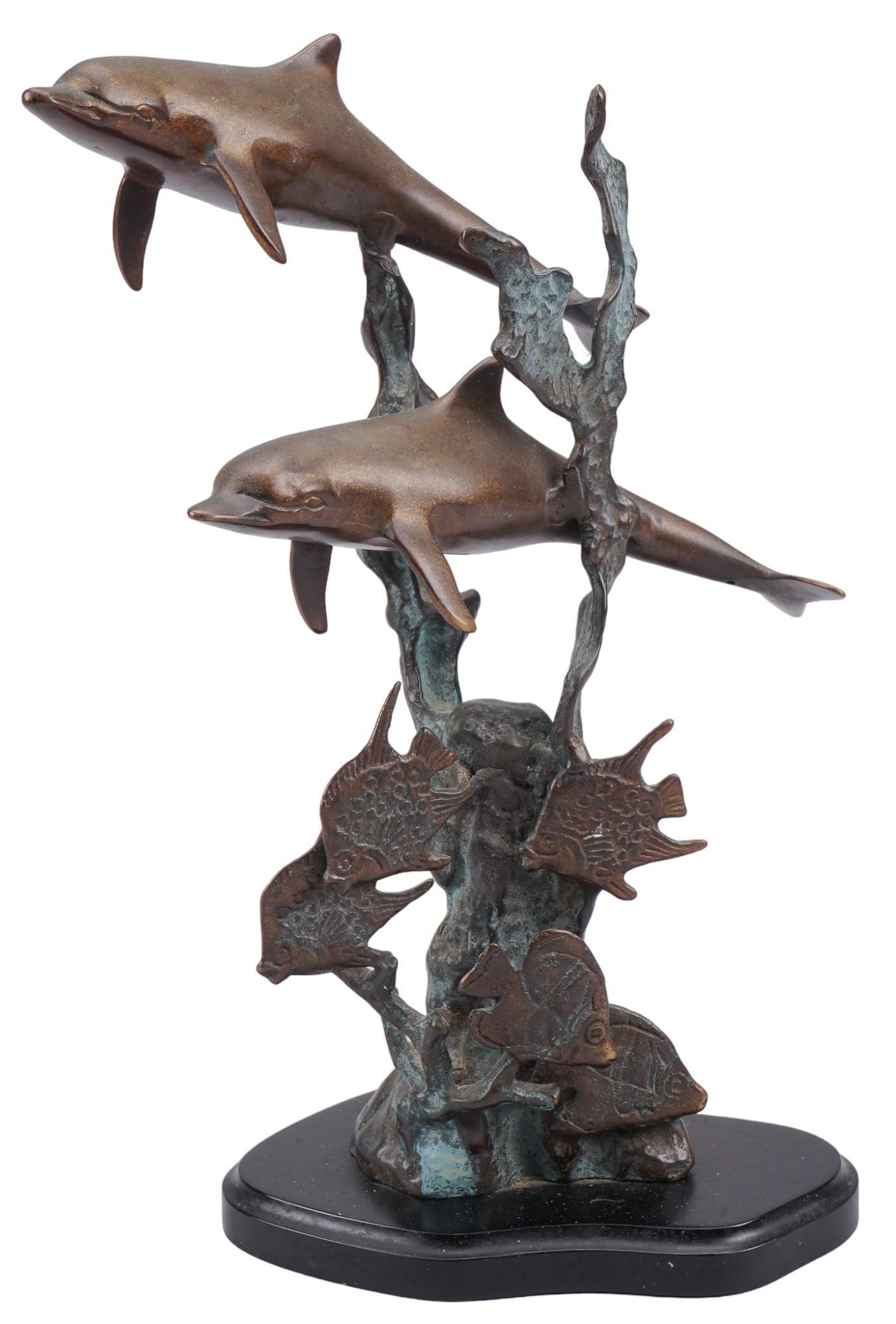 Swimming Dolphins, Bronze (1 of 4)