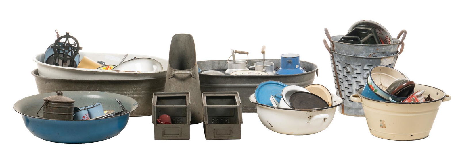 Collection of Farmhouse Enamelware and Galvanized Metal (1 of 6)