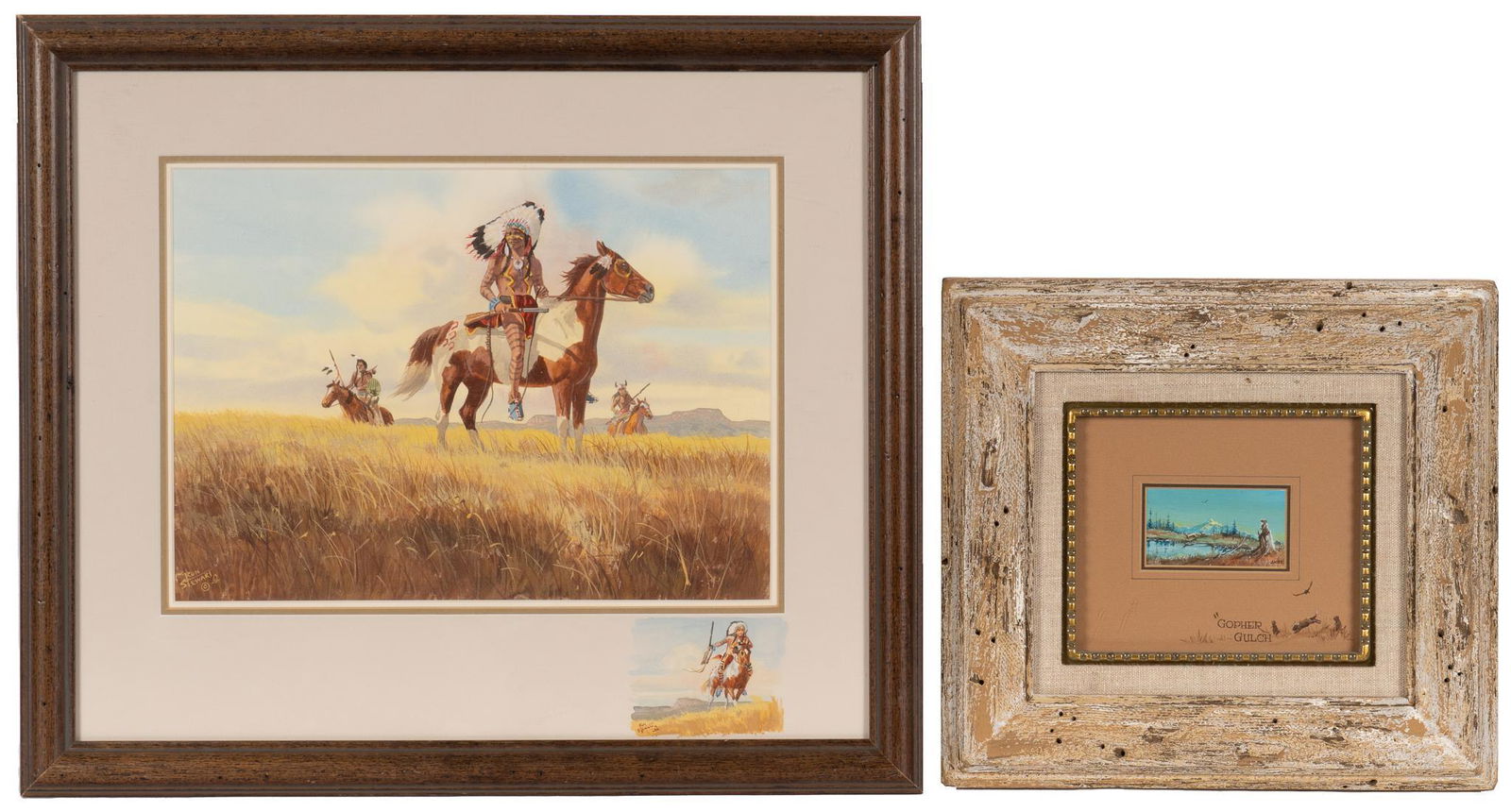 (2) Western Watercolors (1 of 8)