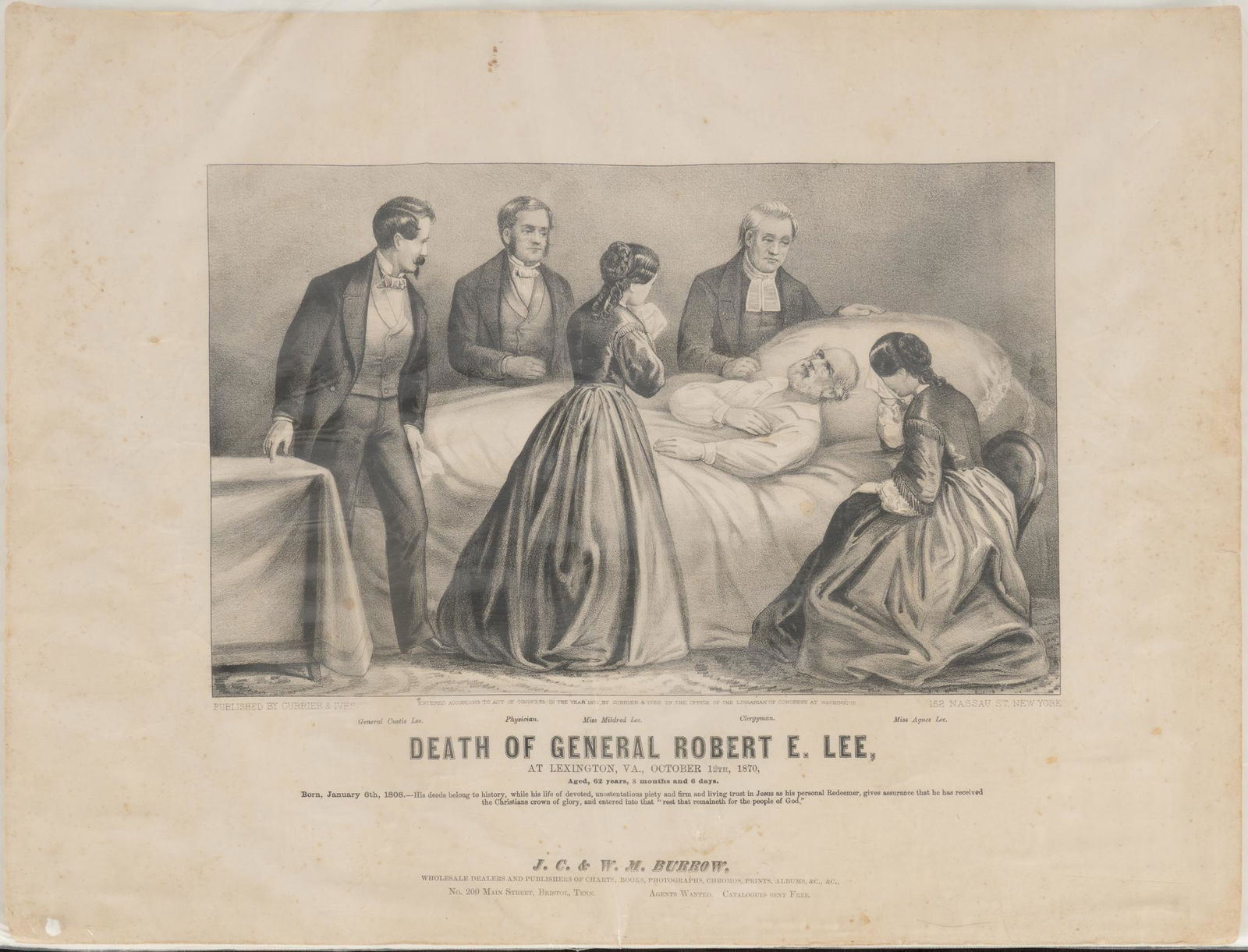 Currier & Ives, "Death of Robert E. Lee" (1 of 5)