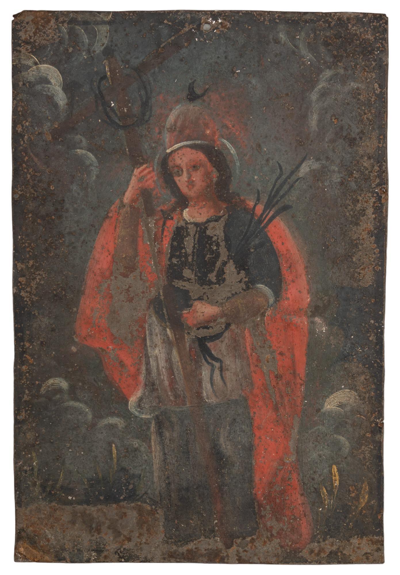 19th C. Mexican Retablo, San Bonifacio (1 of 4)