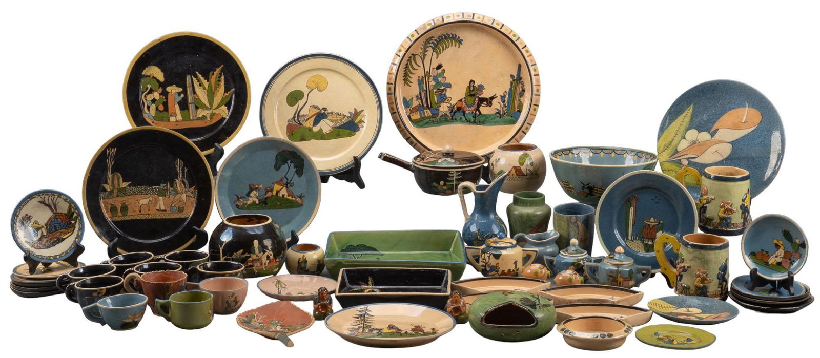 Large Collection of Vintage Tlaquepaque Ceramics (1 of 14)
