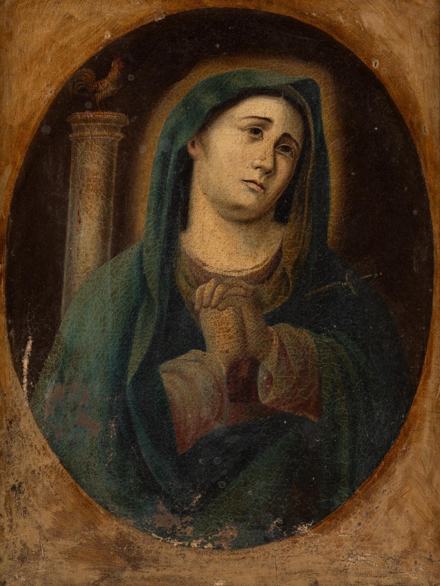 19th C. Spanish Colonial School, La Dolorosa (1 of 3)