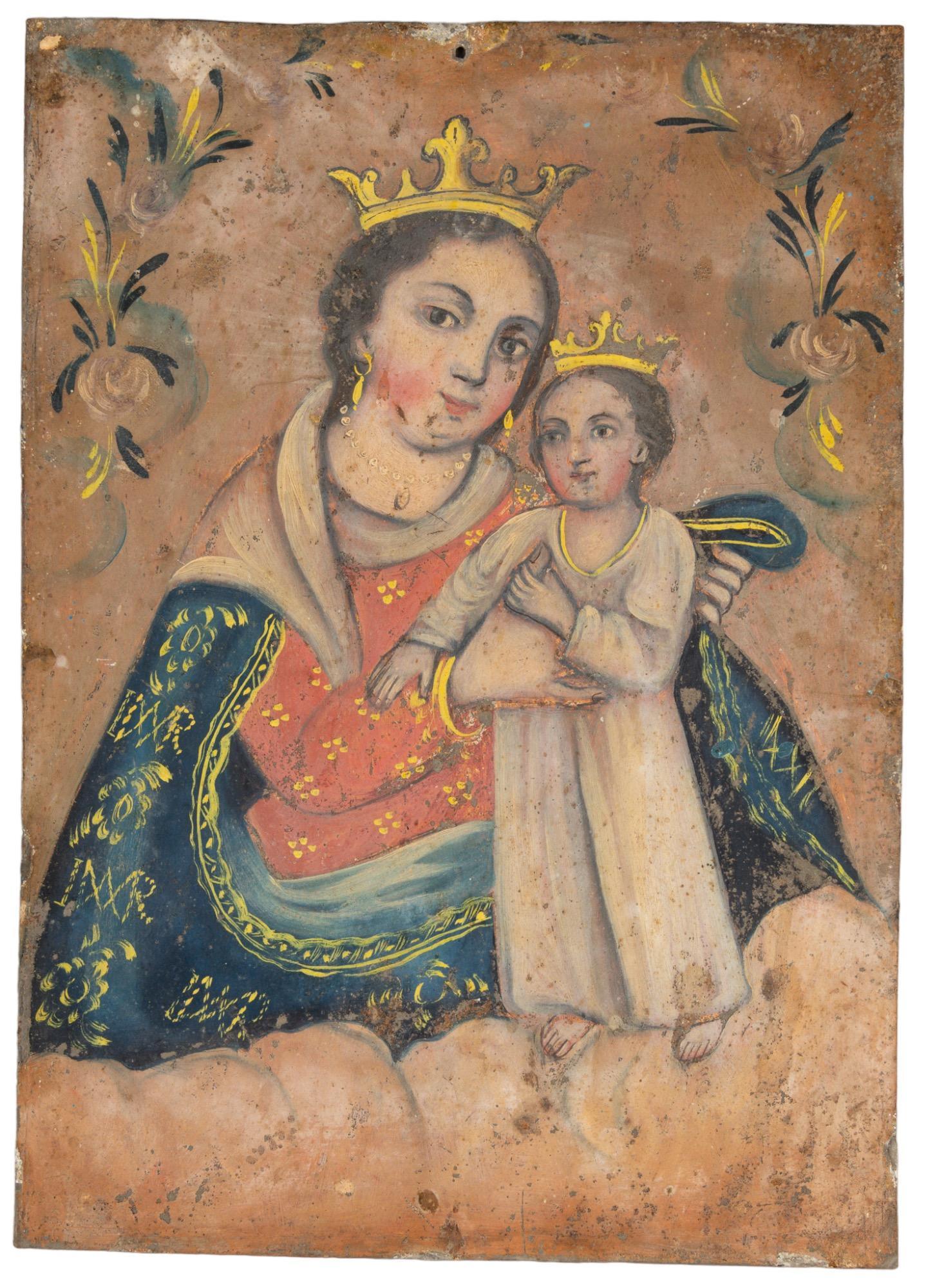 19th C. Mexican Retablo, Nuestra Senora De Refugio De Los Pecadores (1 of 4)