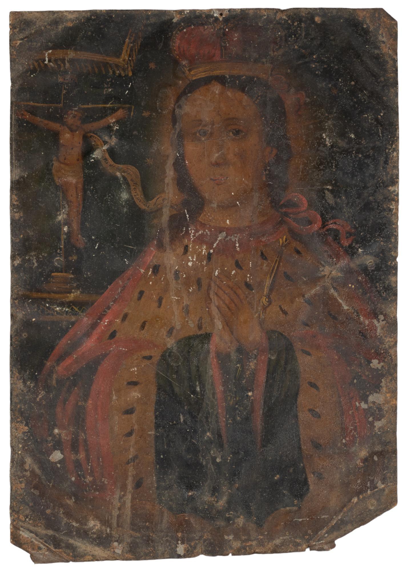 19th C. Mexican Retablo, Alma De Maria (1 of 4)