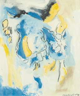 Chase Langford, "Untitled #240", 1990: Chase Langford, "Untitled #240", 1990, oil, graphite, and charcoal on paper sight: 12 x 10 in., frame: 25 x 22 in. Provenance: A San Antonio, Texas collection We happily provide seamless sh
