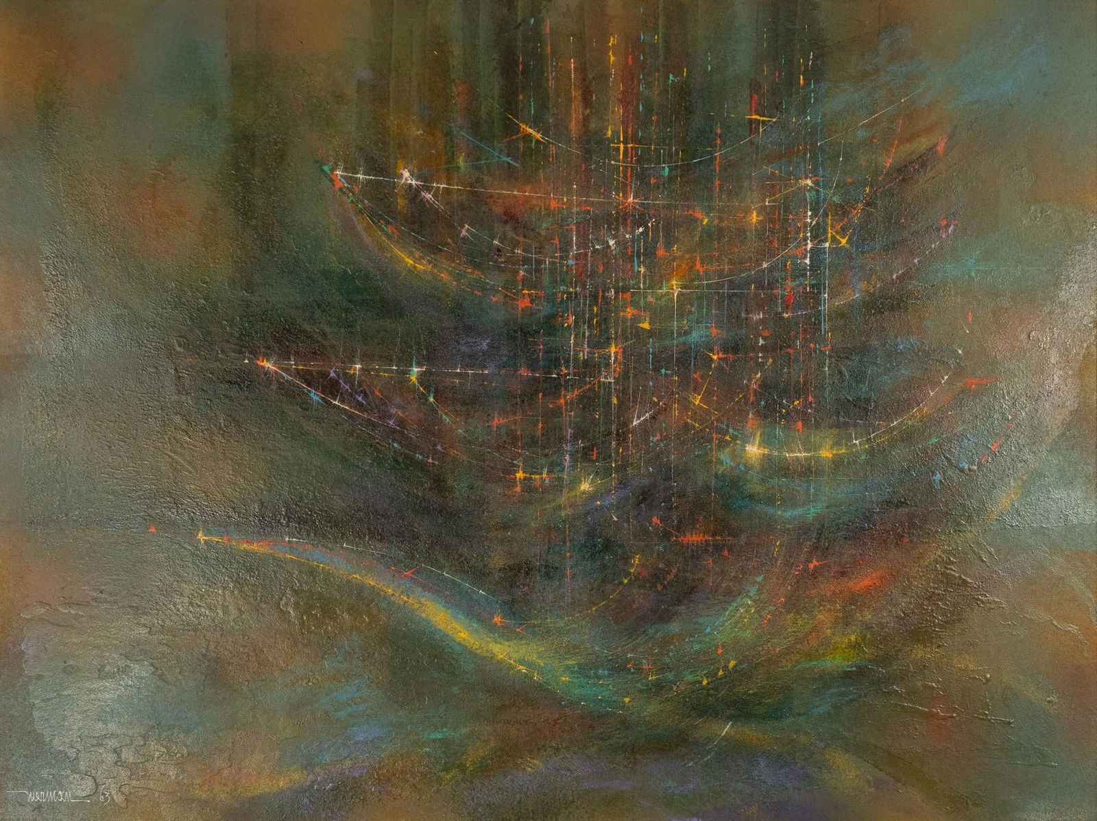 Leonardo Nierman, Abstract Ship, 1963 (1 of 5)