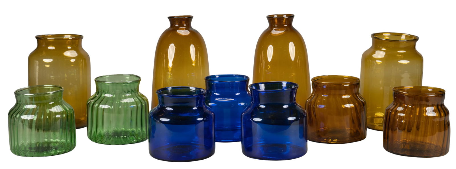 Mid-Century Colored Glass Containers (1 of 6)