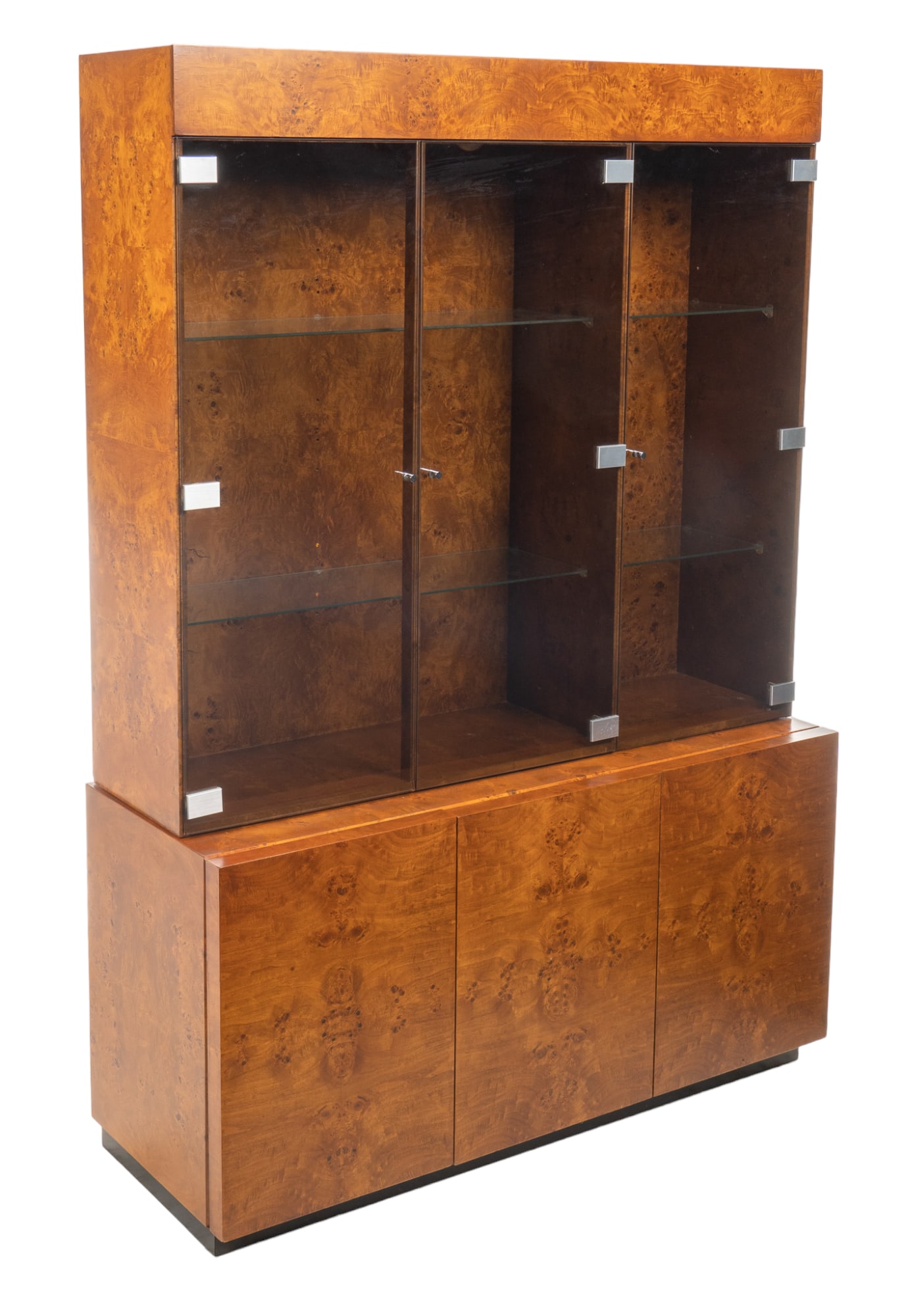 Burl Wood Display Hutch (1 of 4)