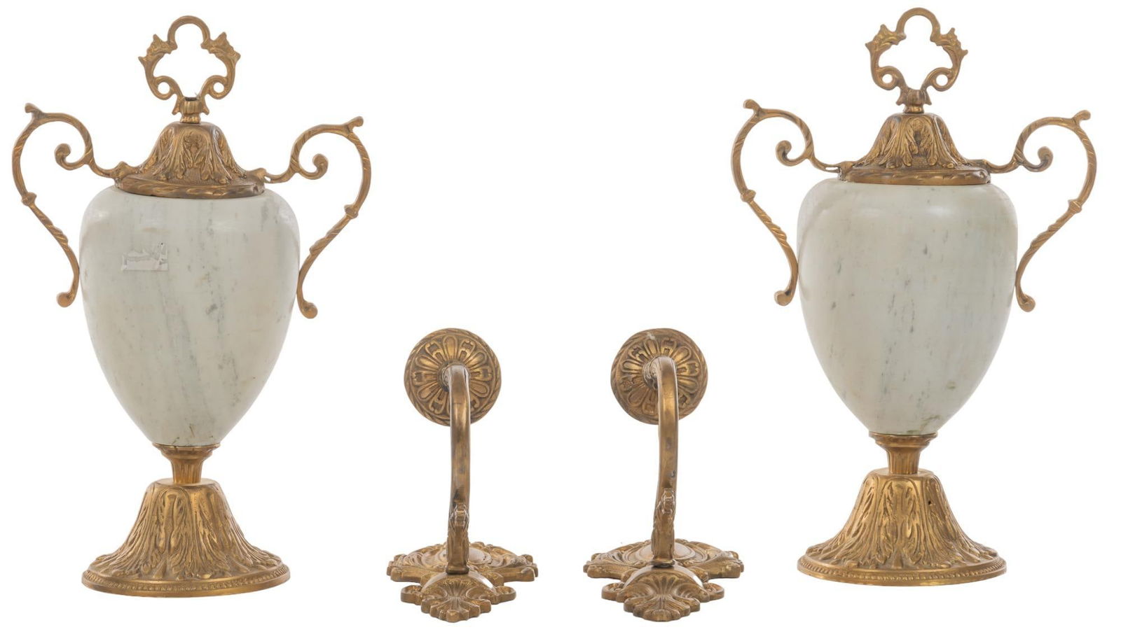 Pair of French Empire Style Urns (1 of 5)