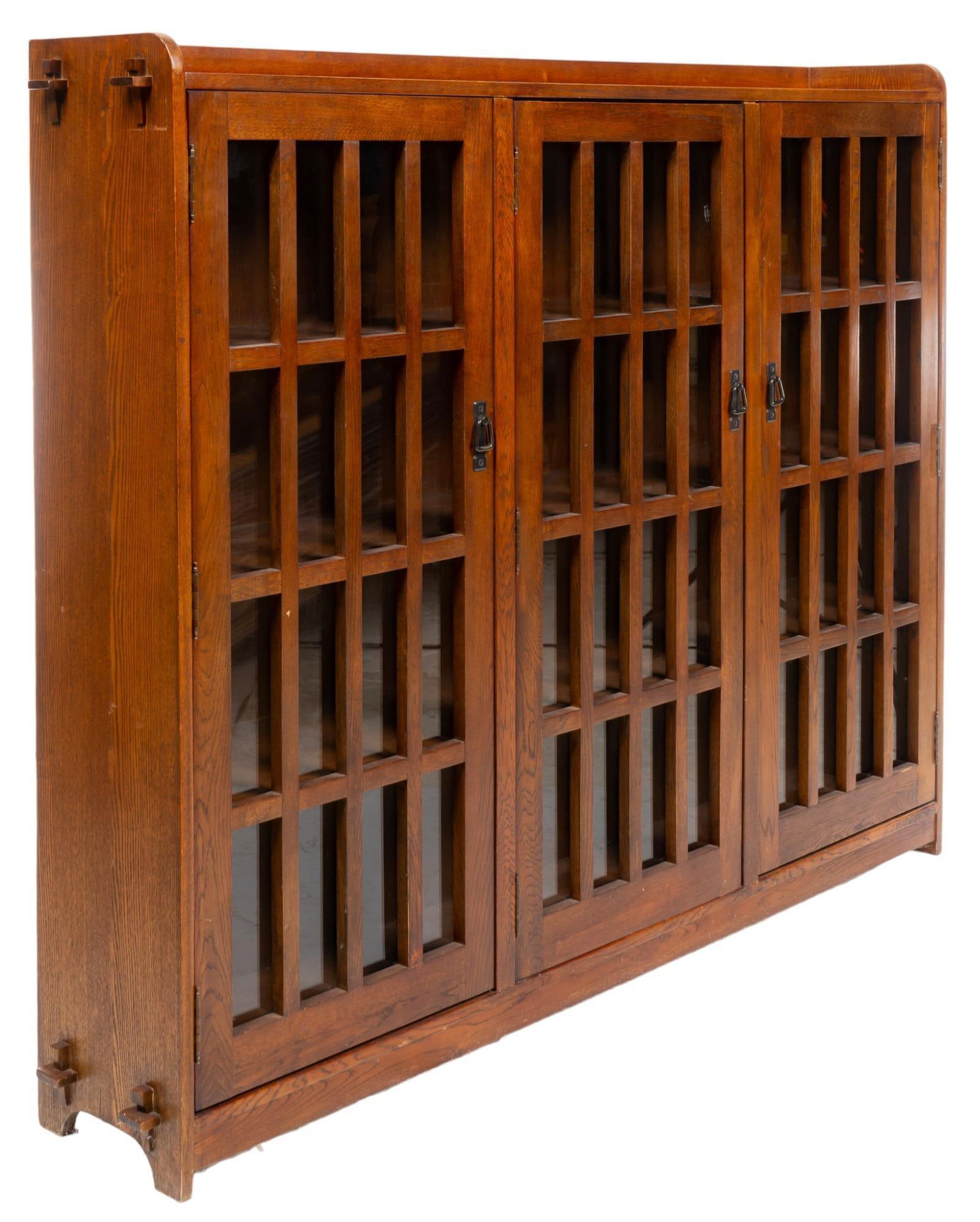 Mission Style Triple Bookcase (1 of 7)