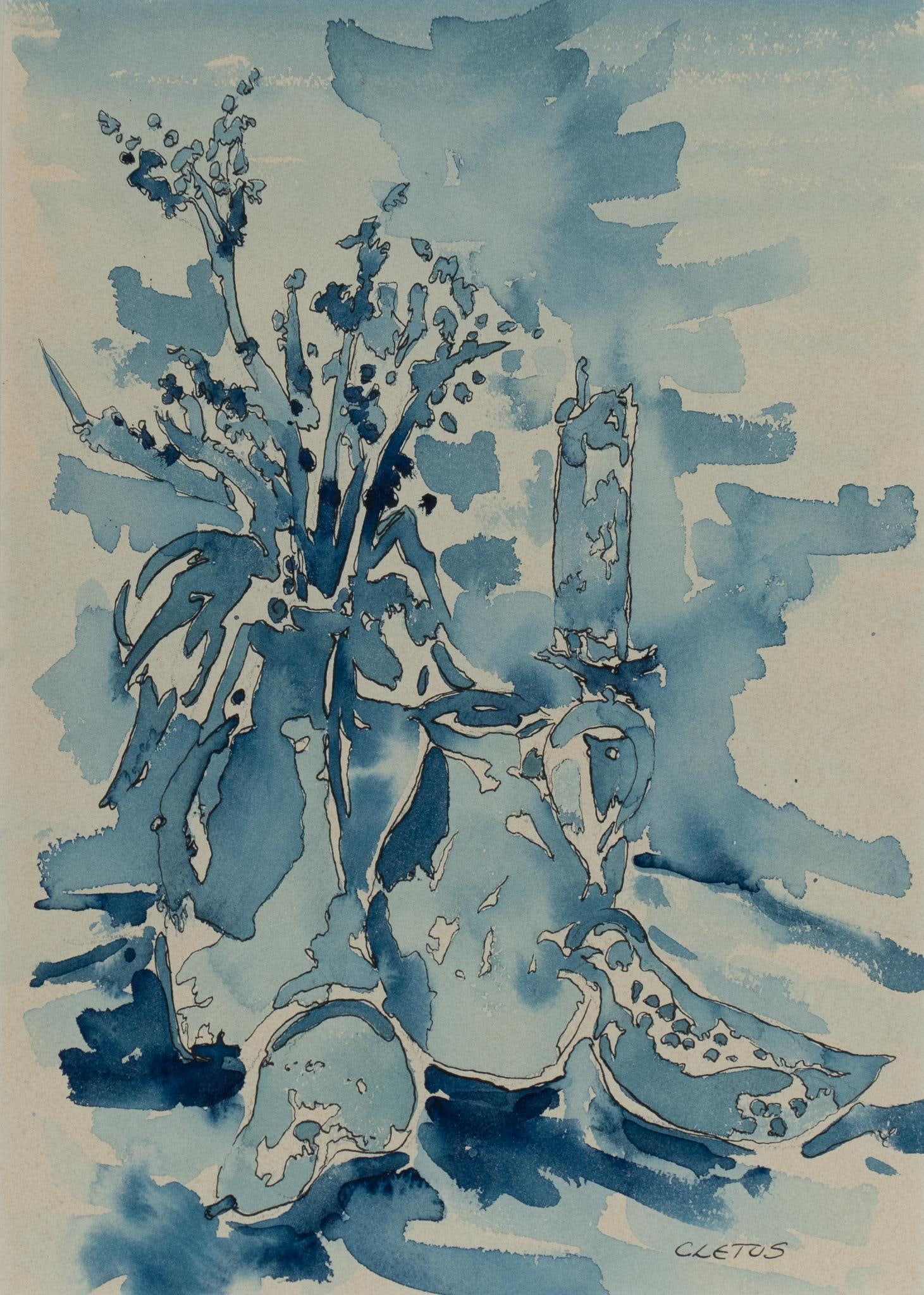 Brother Cletus Behlmann, Still Life in Blue (1 of 4)