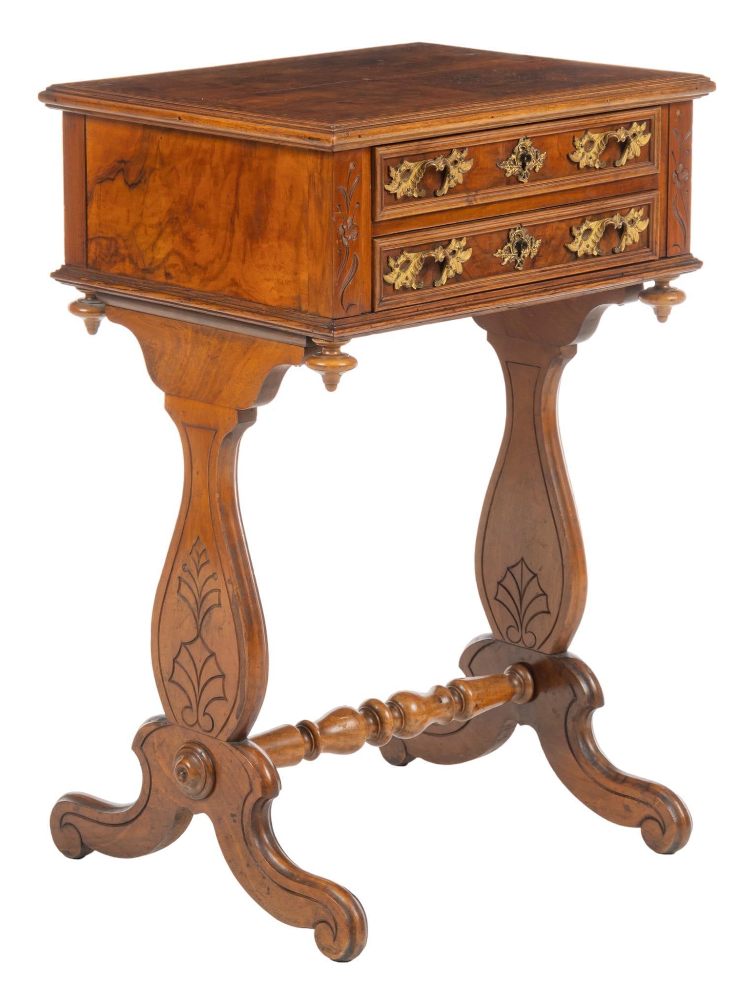 Louis Philippe Style Sewing Table (1 of 6)