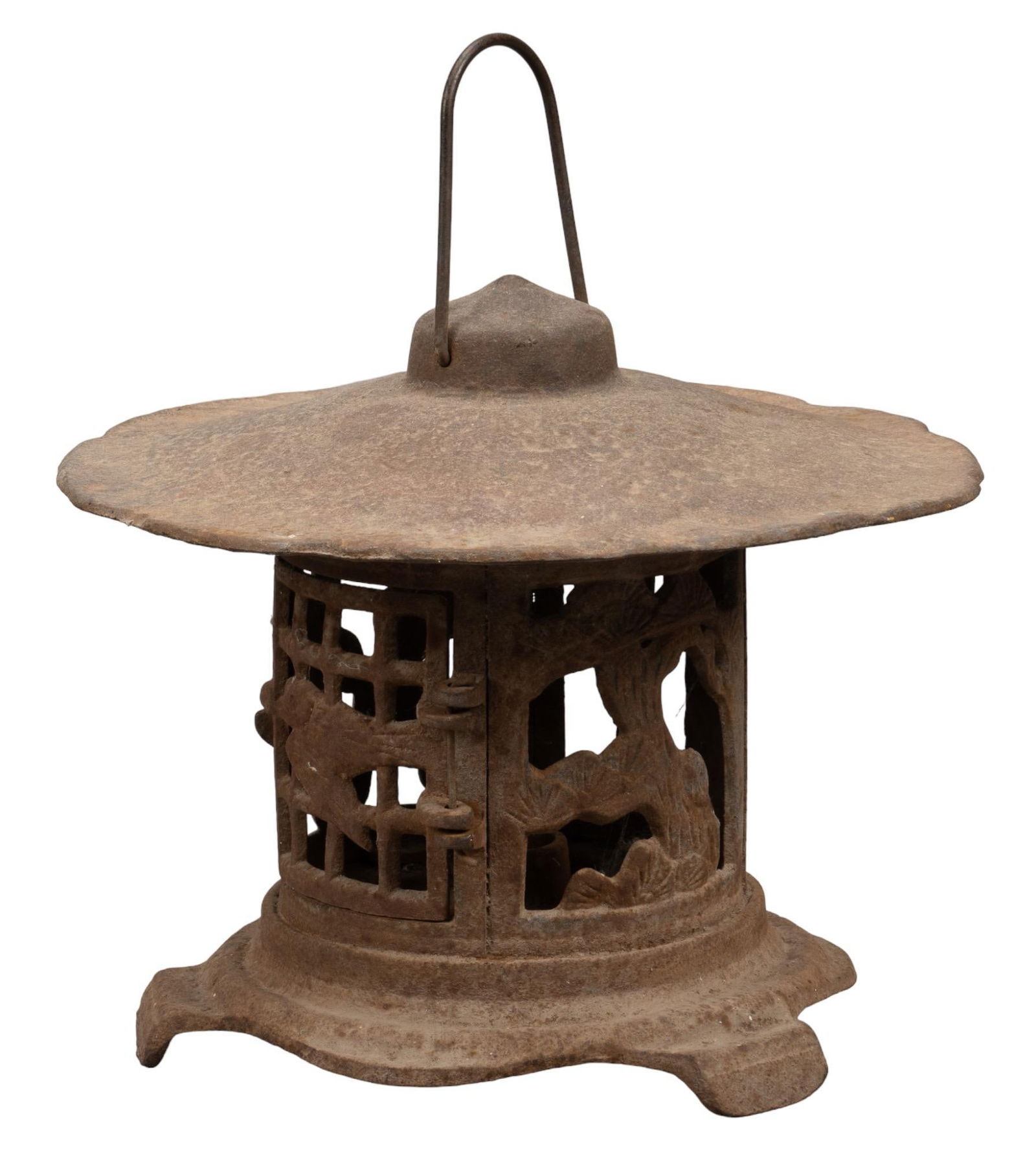 Japanese Cast Iron Pagoda Bird Lantern (1 of 6)