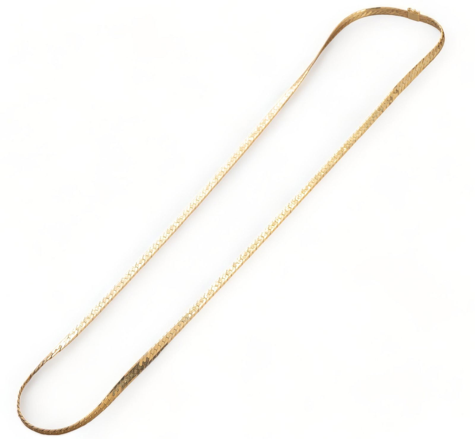 14K Yellow Gold Herringbone Chain 30" (1 of 6)