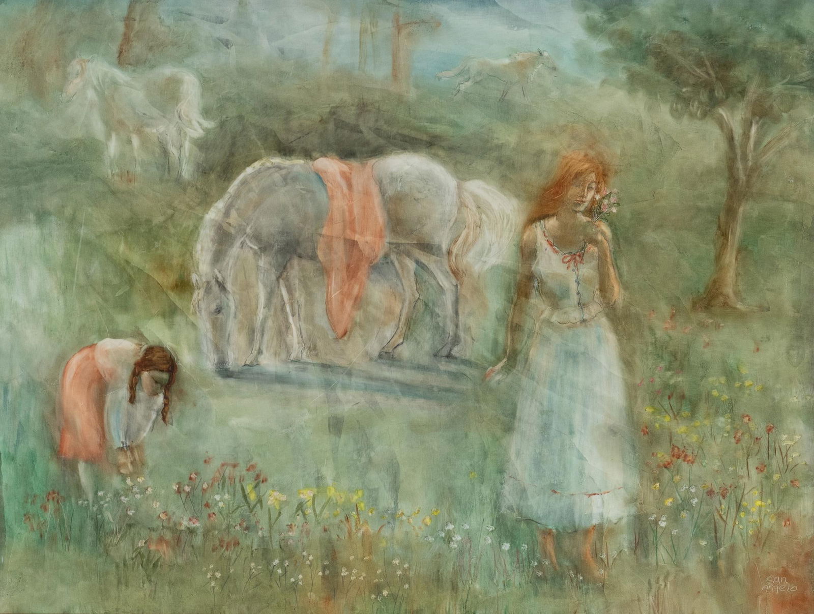 Mary San Angelo, Women in the Garden (1 of 4)