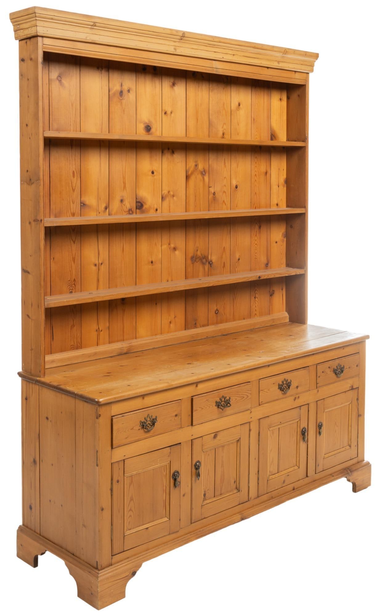 Country Pine Stepback Cabinet (1 of 5)