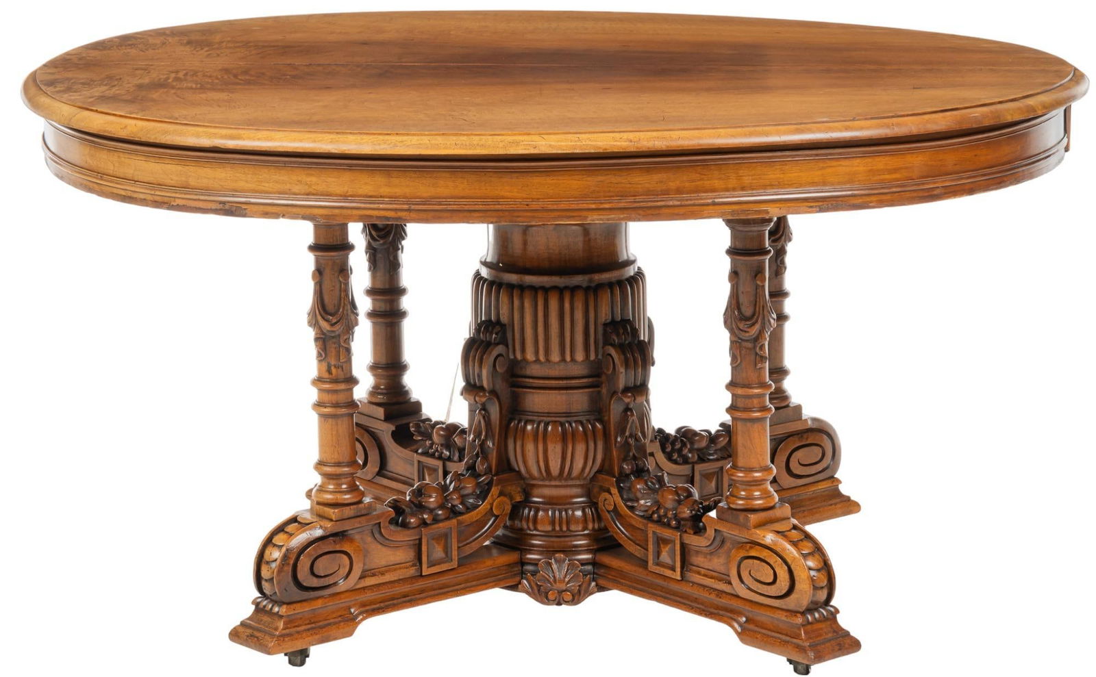 Victorian Style Extending Pedestal Table (1 of 8)