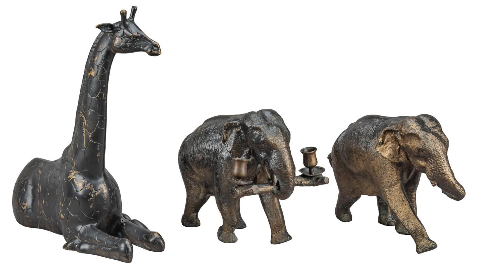 (3) Brass Animal Figures Auction