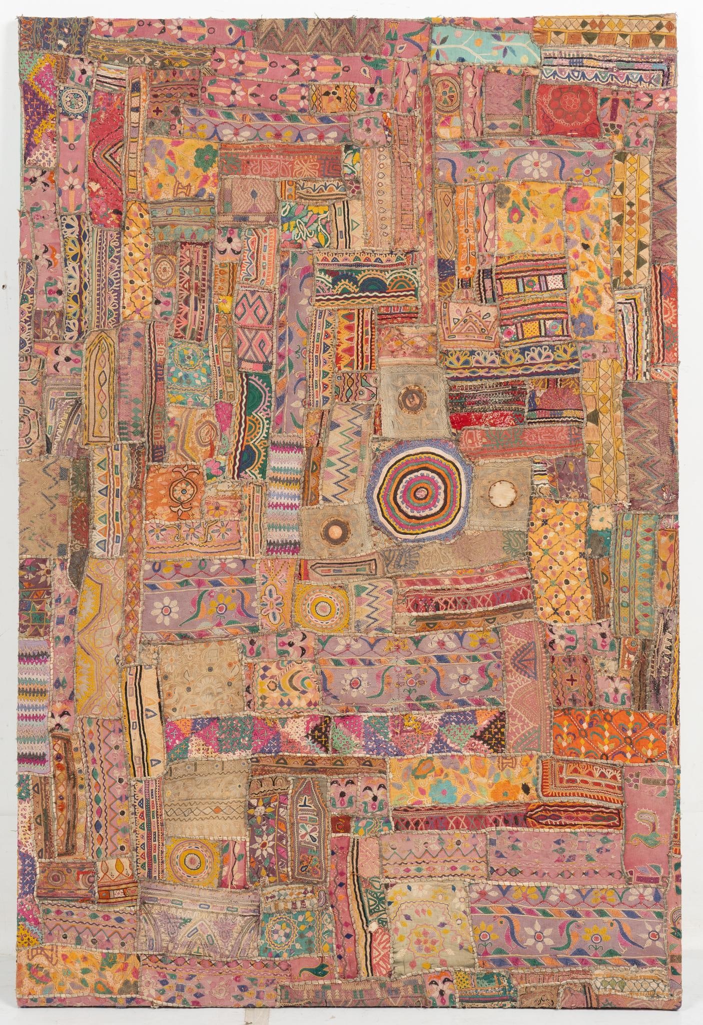 Framed Patchwork Textile Decor (1 of 4)