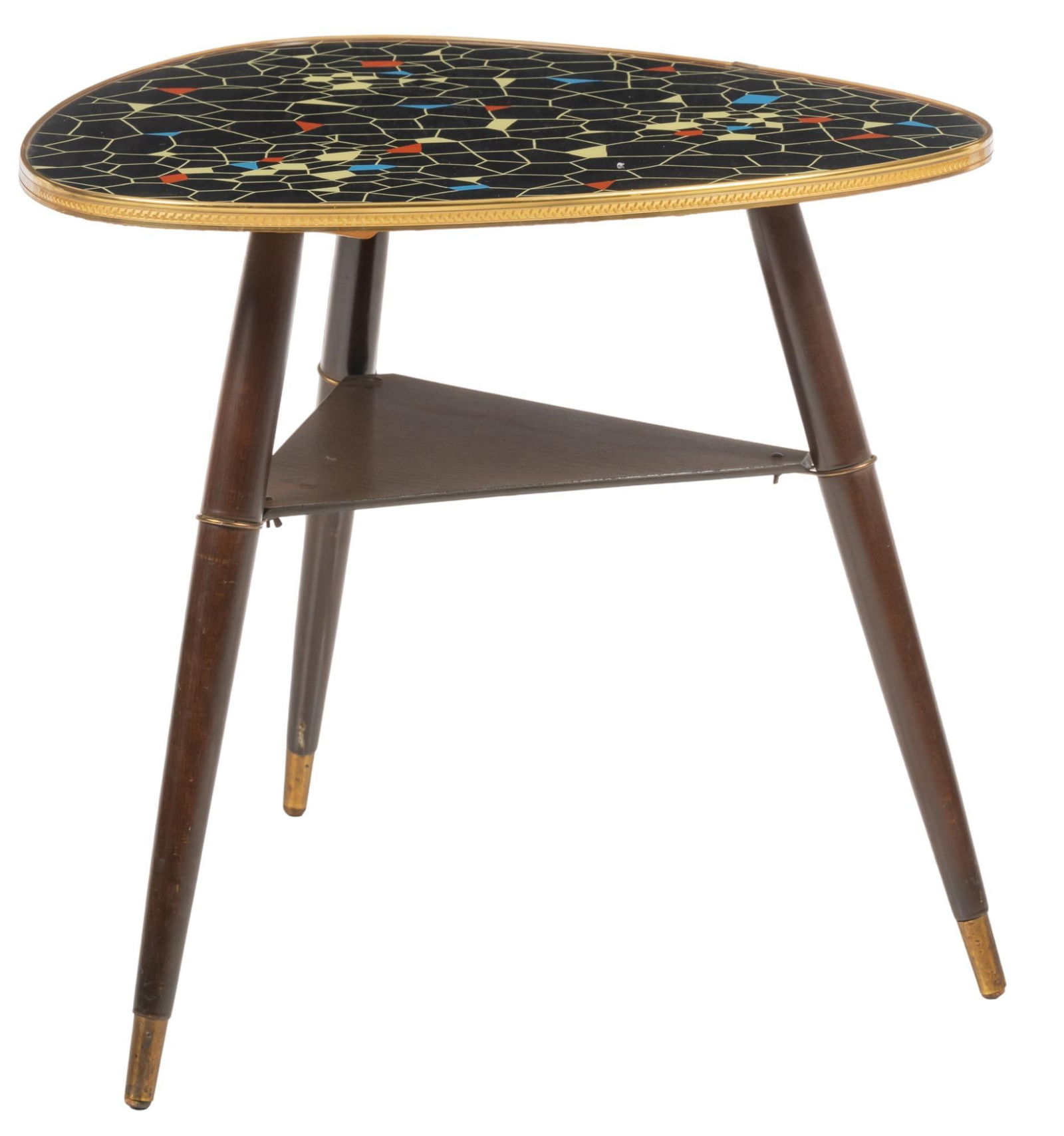 Mid-Century Glass Top Side Table (1 of 5)