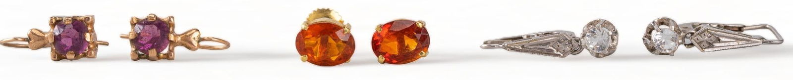 (3) Assorted Gemstone Earrings (1 of 2)