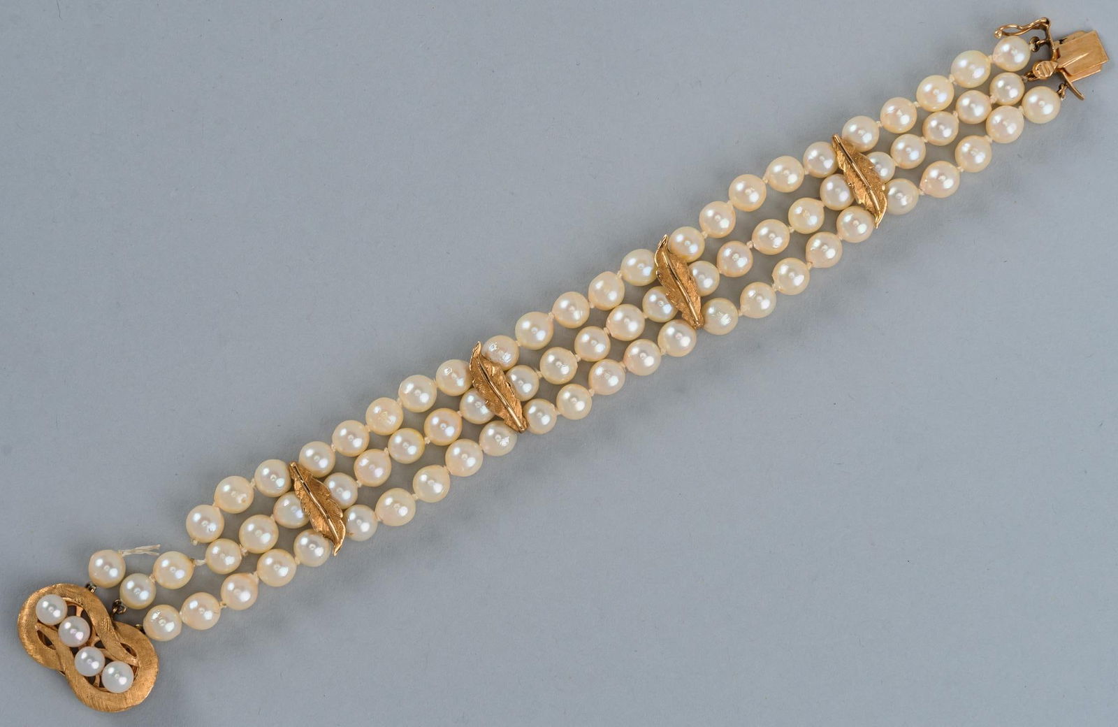 14K Gold Vintage Honora Pearl Stacked Bracelet (1 of 5)