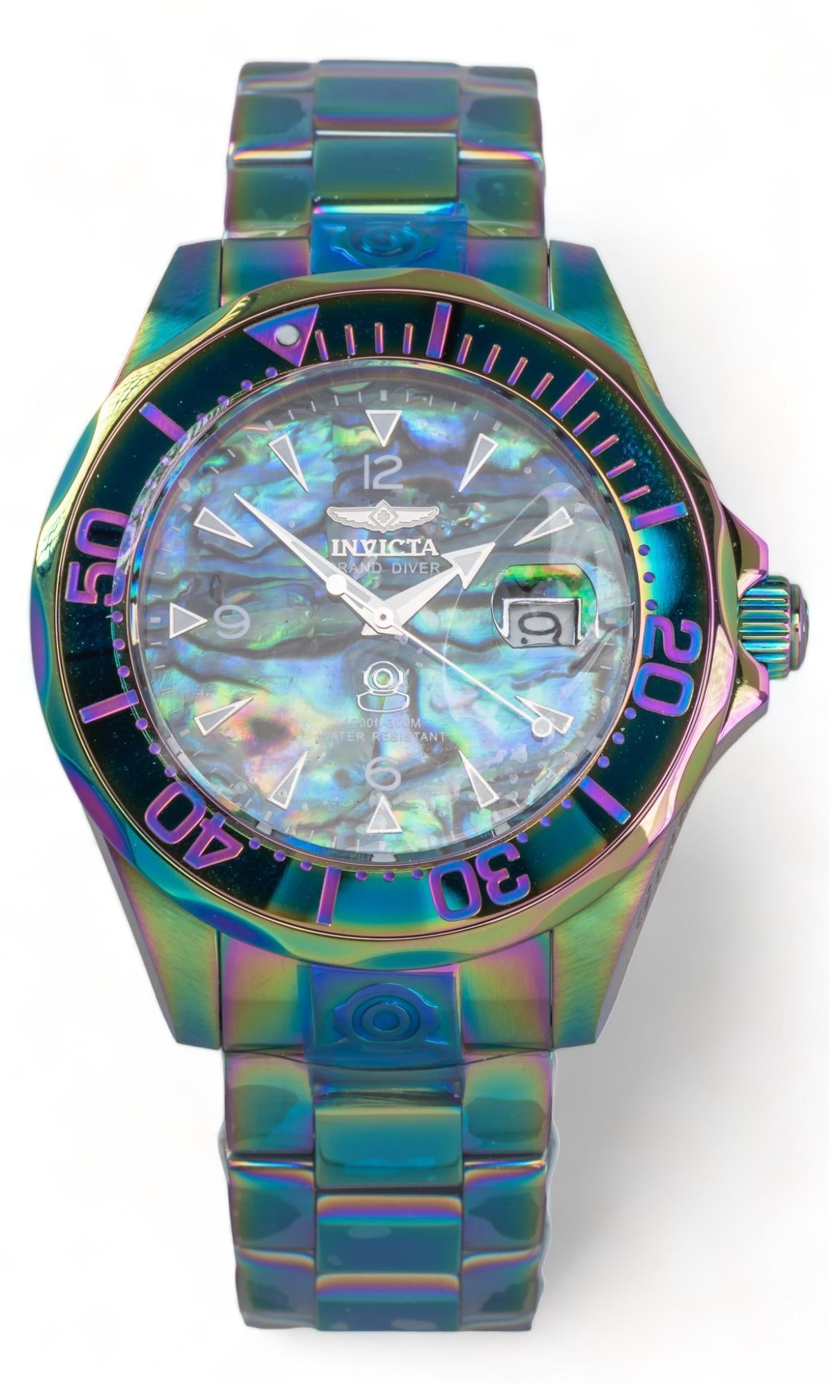 47mm Invicta "Pro Diver" Mens Automatic Watch - Model 25169: Invicta "Pro Diver" mens automatic watch - Model 25169 Case and Dial: Case Size: 47mm Case Material: Stainless Steel Bezel Material: Stainless Steel Bezel Color: None Crown Type: Screw Down