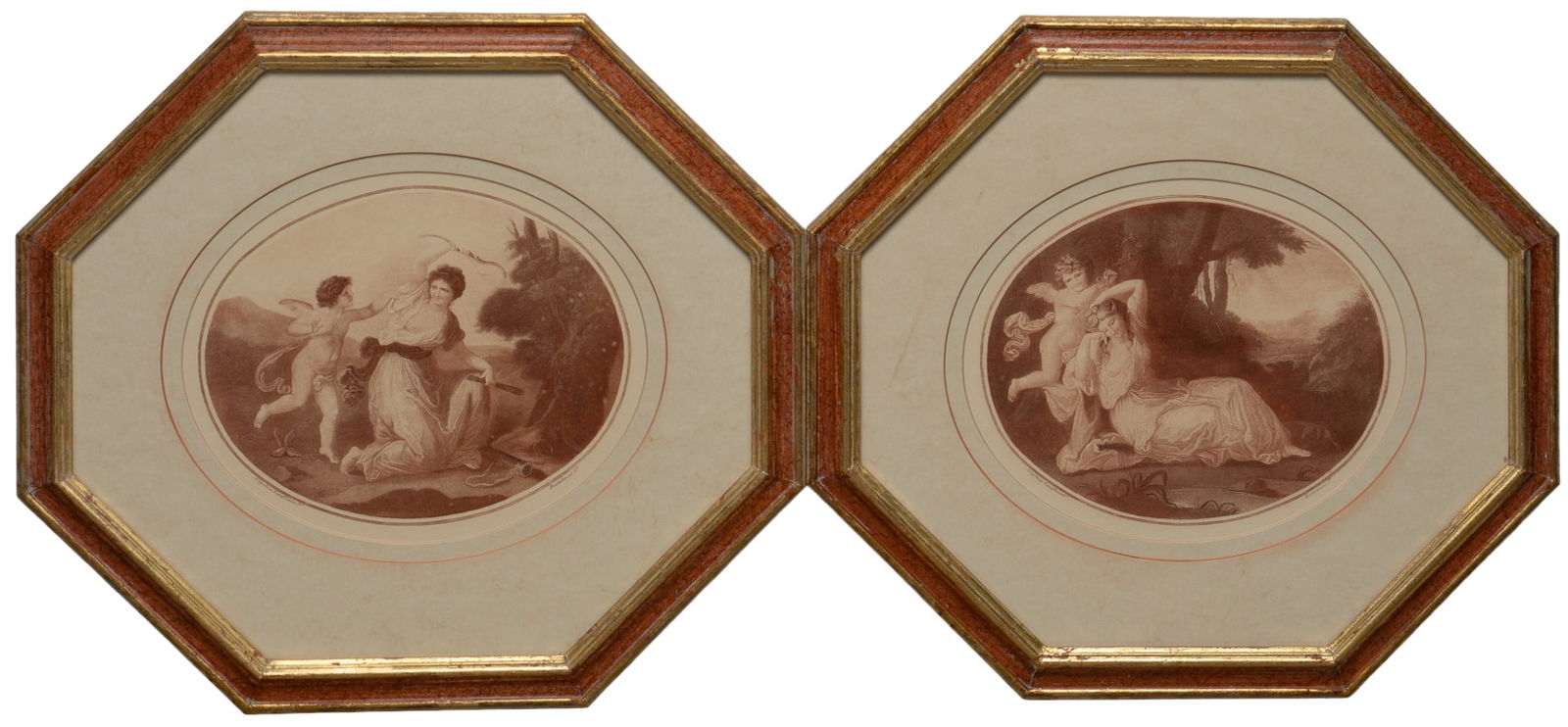 (2) Francesco Bartolozzi After Angelica Kauffman Cupid Framed Prints (1 of 8)