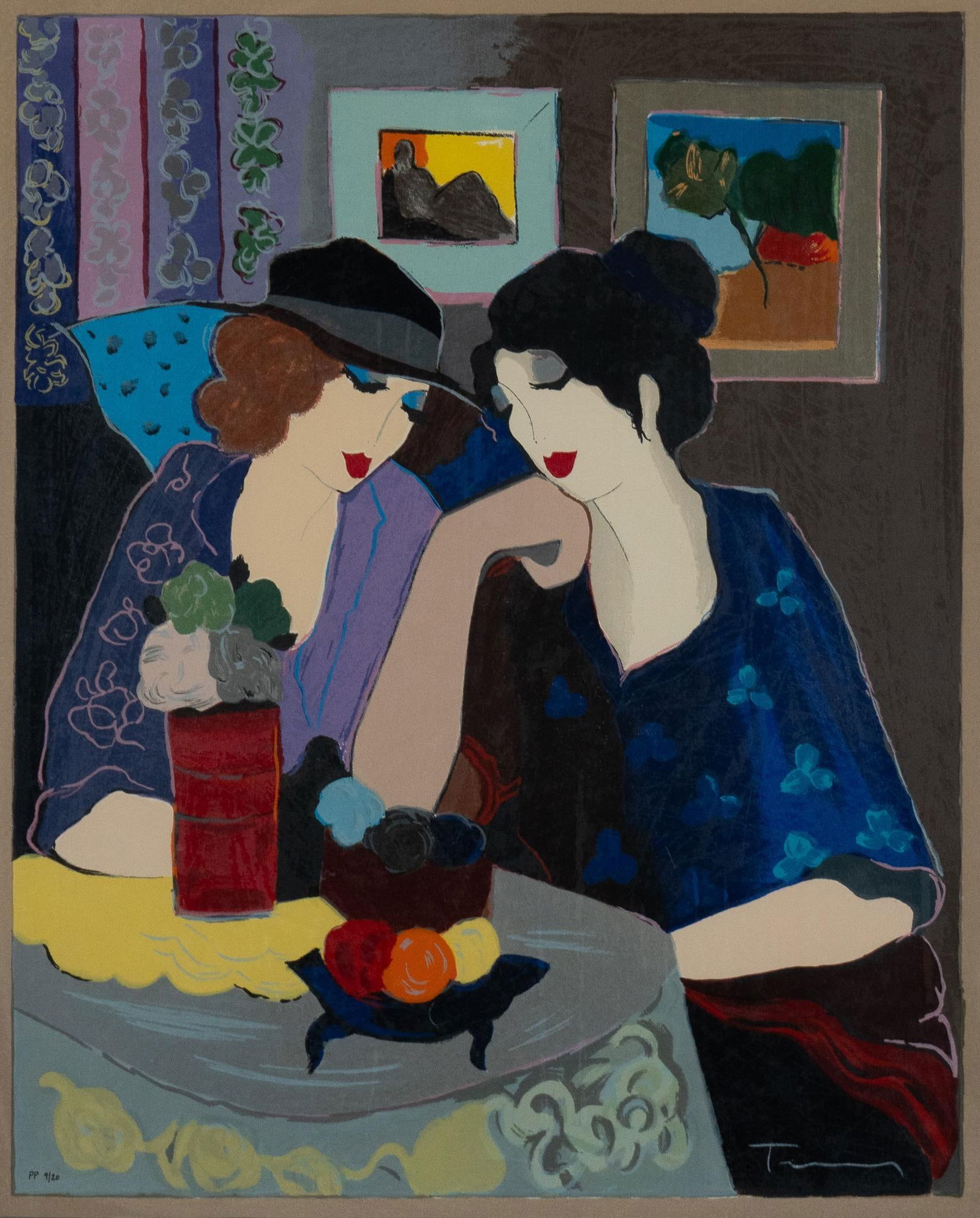 Itzchak Tarkay, â‚¬Å“Ursula and Isabelâ‚¬Â (1 of 5)