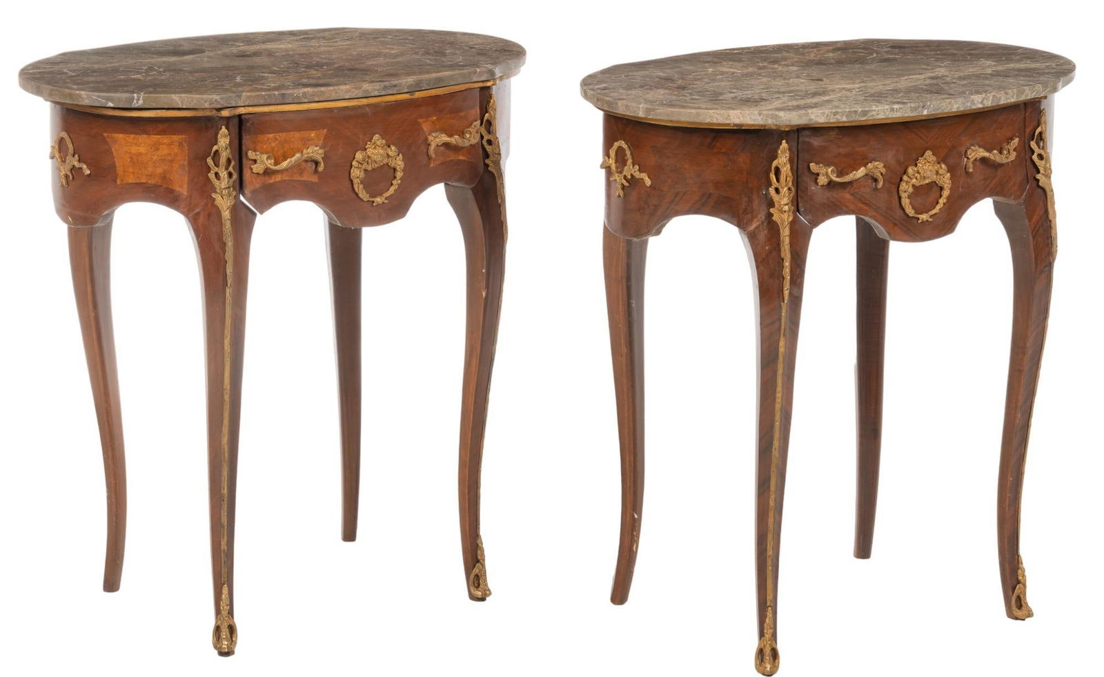 (2) Near-Matching Ormolu Side Tables (1 of 6)