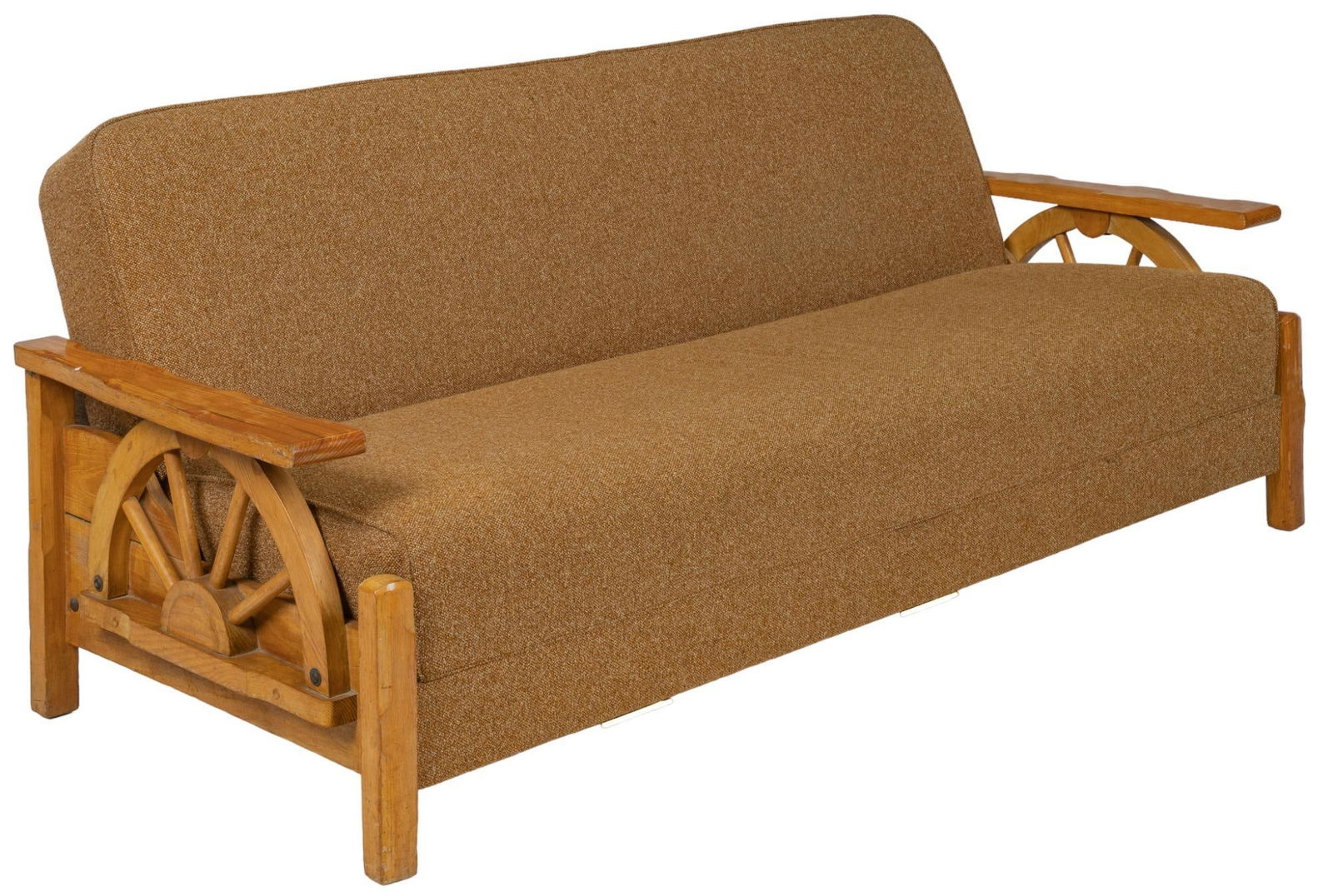 Ranch Style Wagon Wheel Sofa (1 of 6)