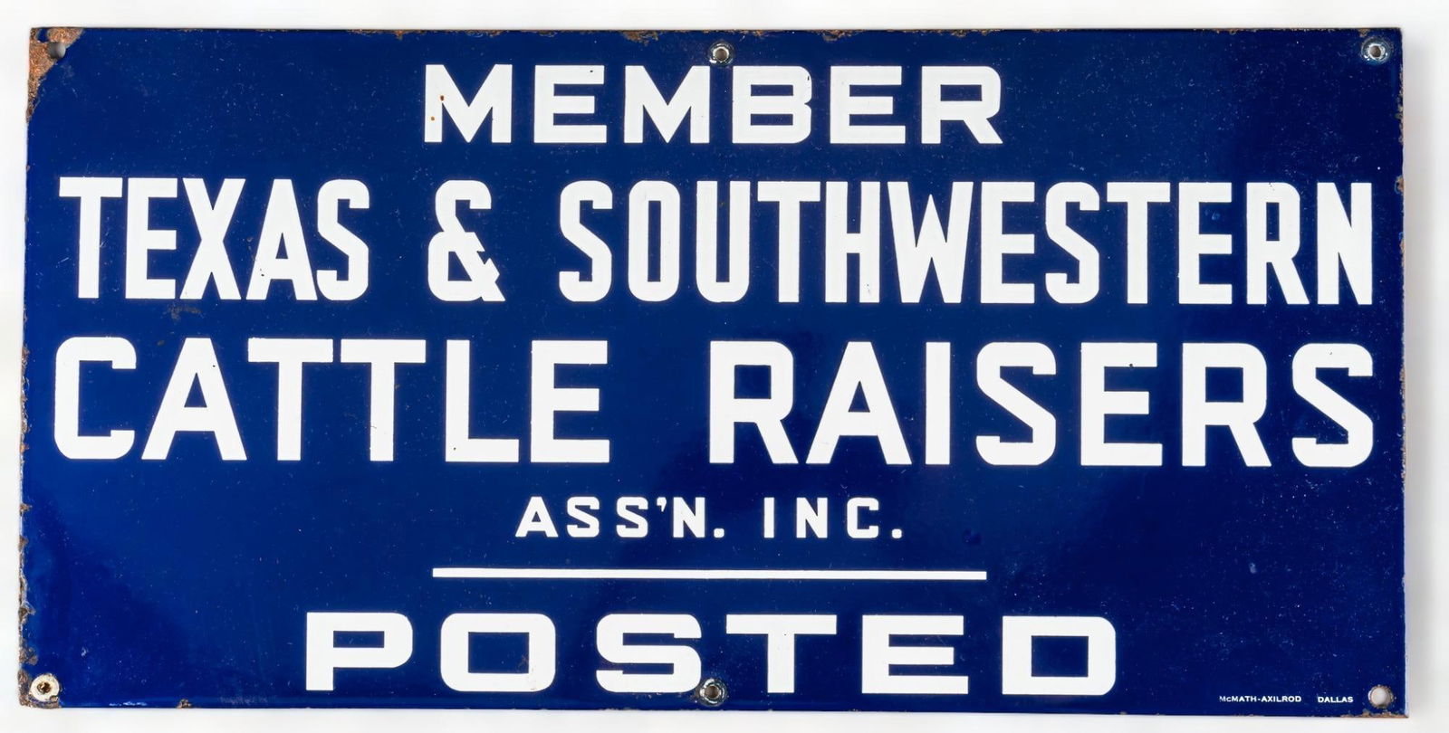 Vintage Texas and Southwestern Cattle Raisers Member Sign (1 of 4)