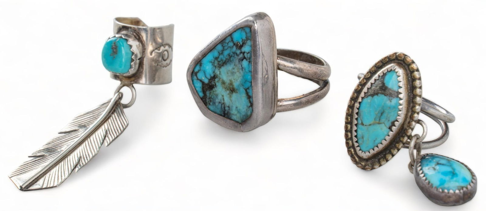 (3) Assorted Handmade Turquoise Jewelry Pieces (1 of 6)