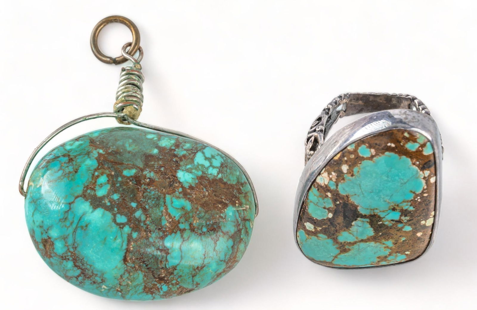 (2) Turquoise Pendant and Ring Set (1 of 4)