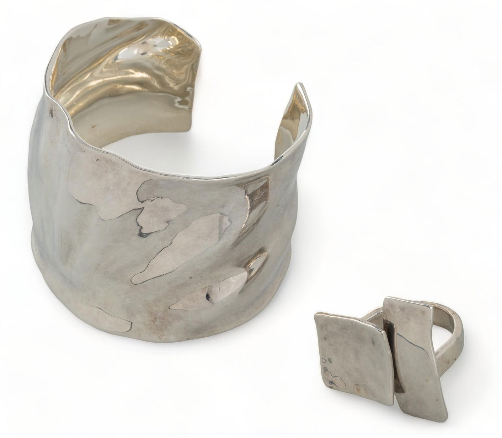 (2) Robert Lee Morris Sterling Silver Cuff and Ring (1 of 6)
