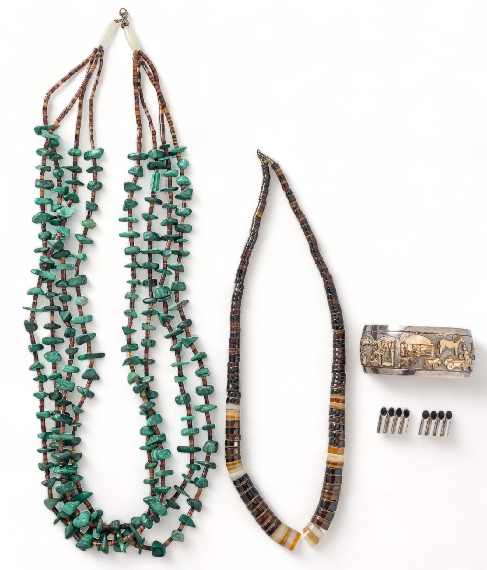 (4) Beaded Necklaces and Sterling Silver Earrings / Cuff (1 of 10)