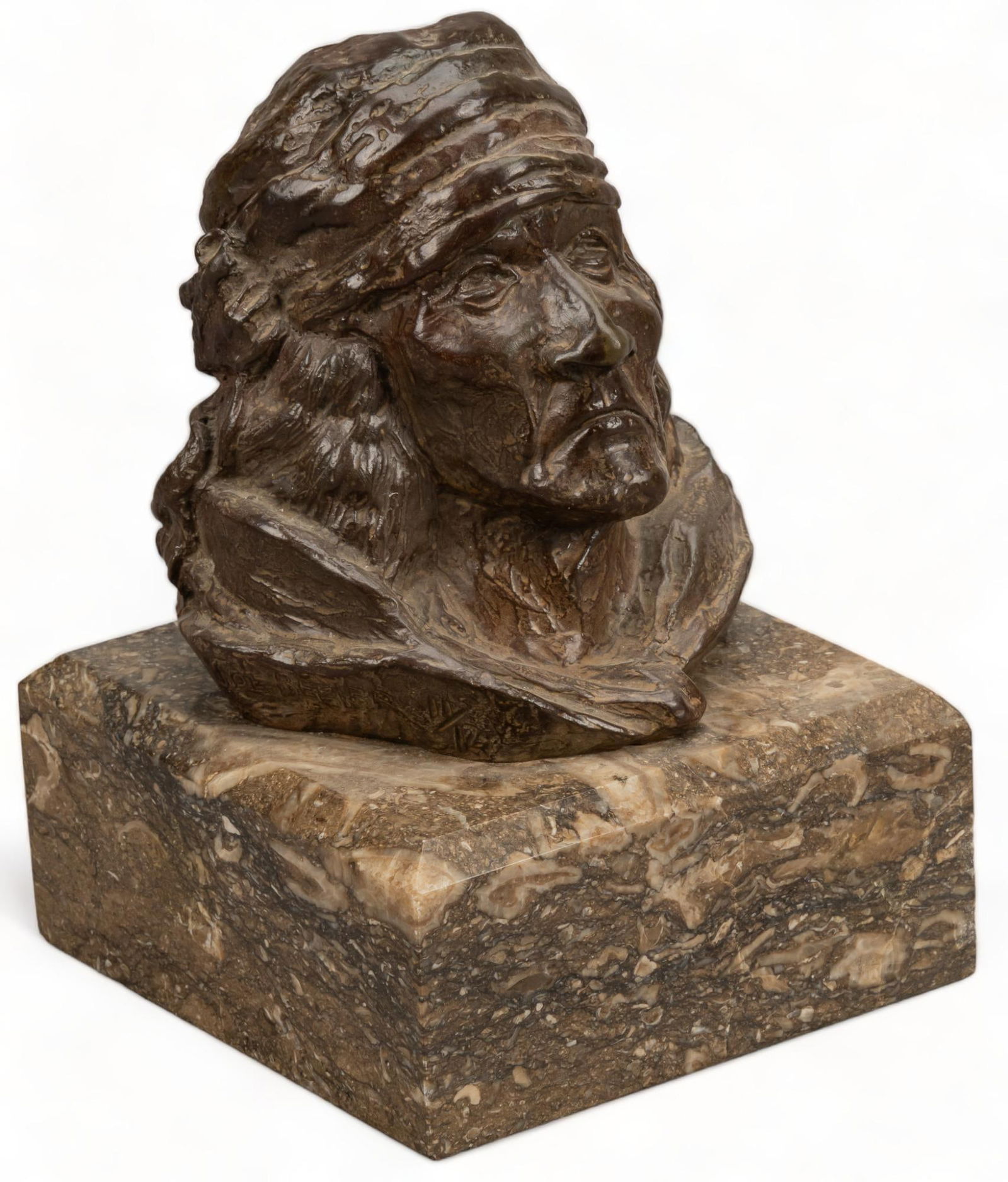 Native American Bronze Bust (1 of 6)