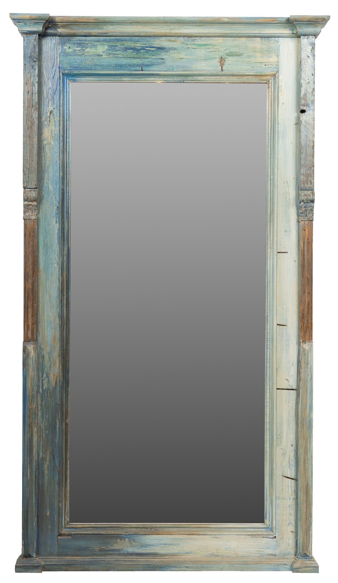 Rustic Painted Full Length Mirror (1 of 4)