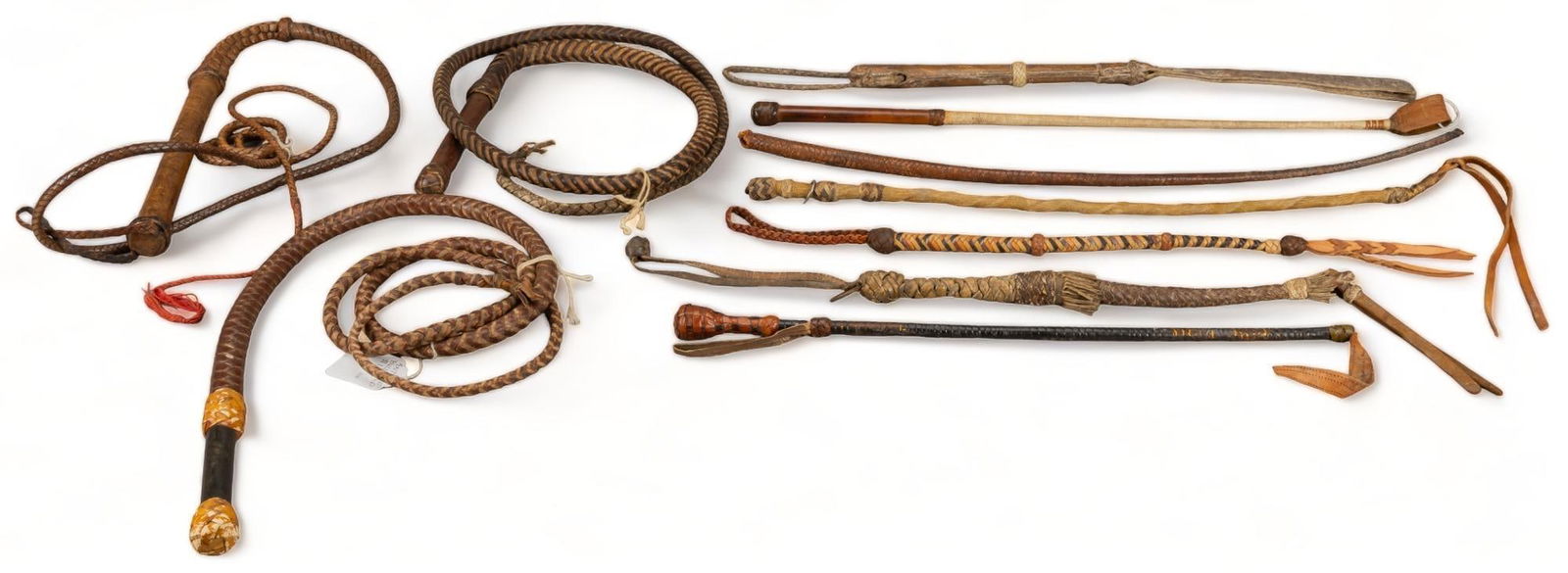 Collection of (10) Leather Quirts (1 of 6)