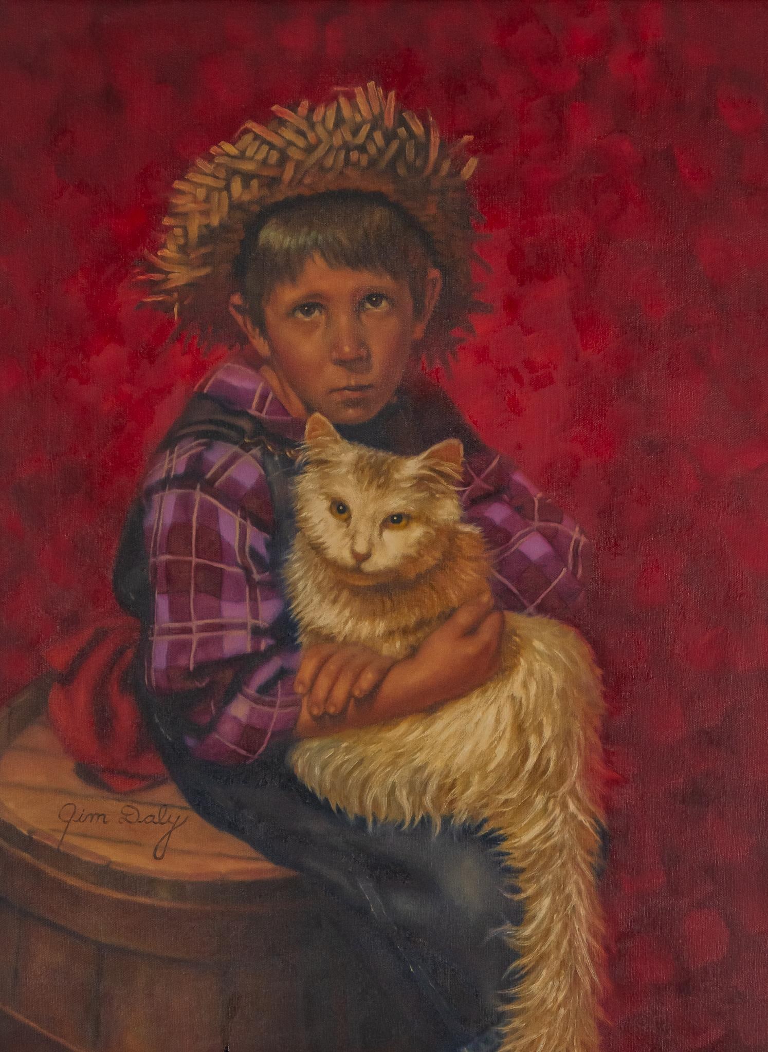 Jim Daly, Farm Boy with Cat (1 of 4)
