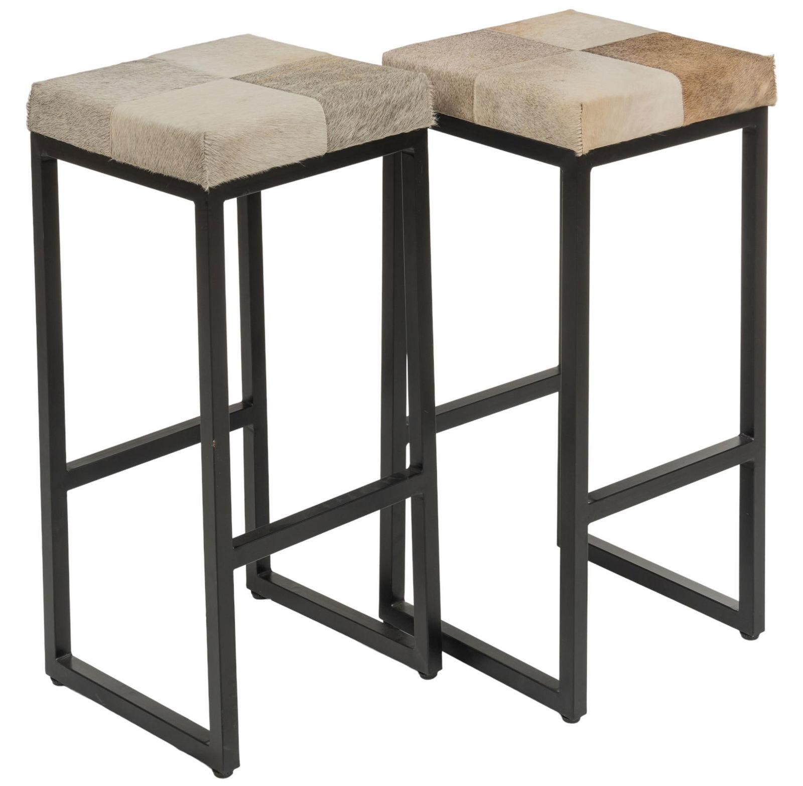 Set of (4) Cowhide Bar Stools (1 of 5)
