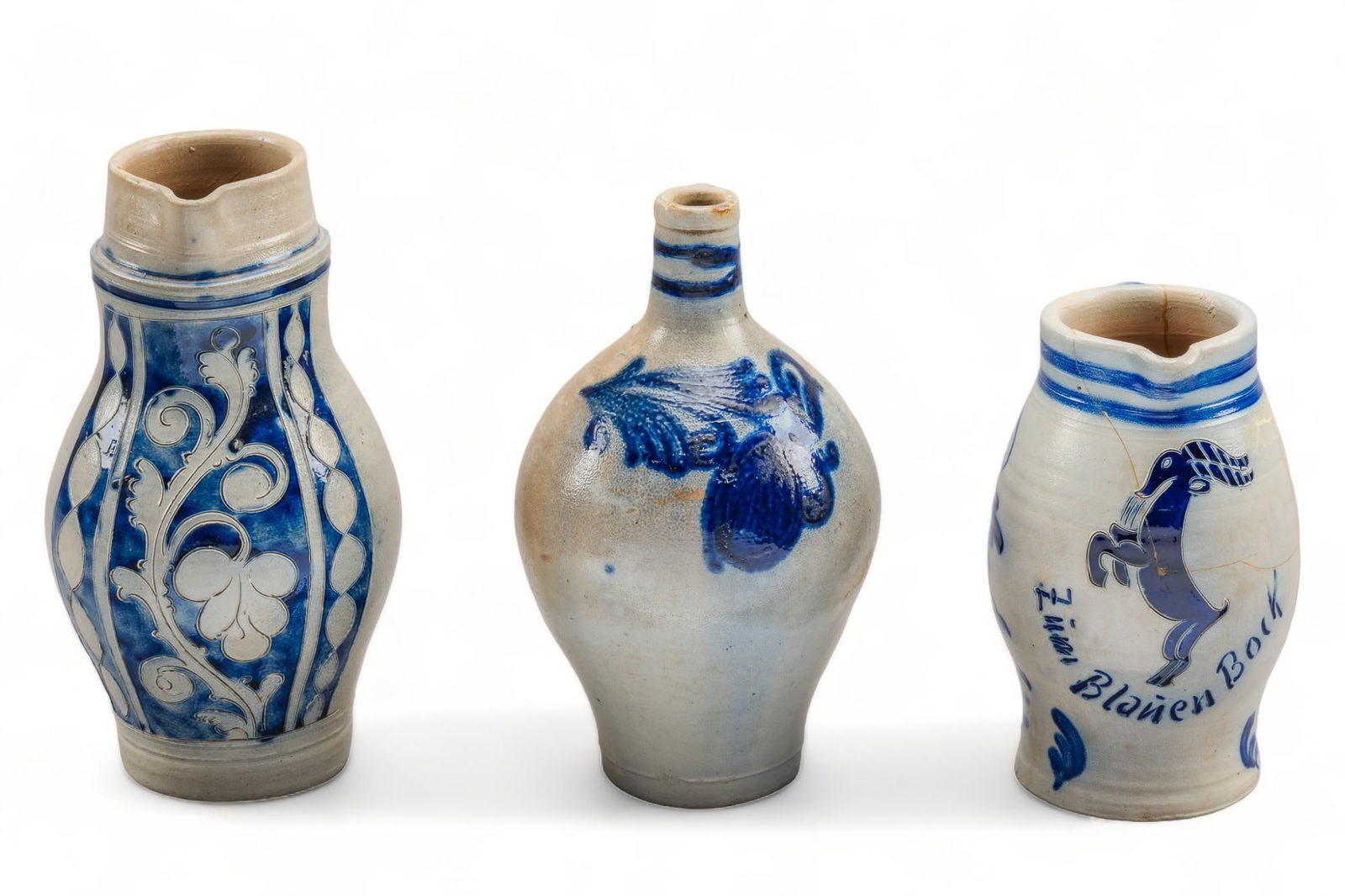 Group of (3) Salt Glaze Pottery Vessels (1 of 11)