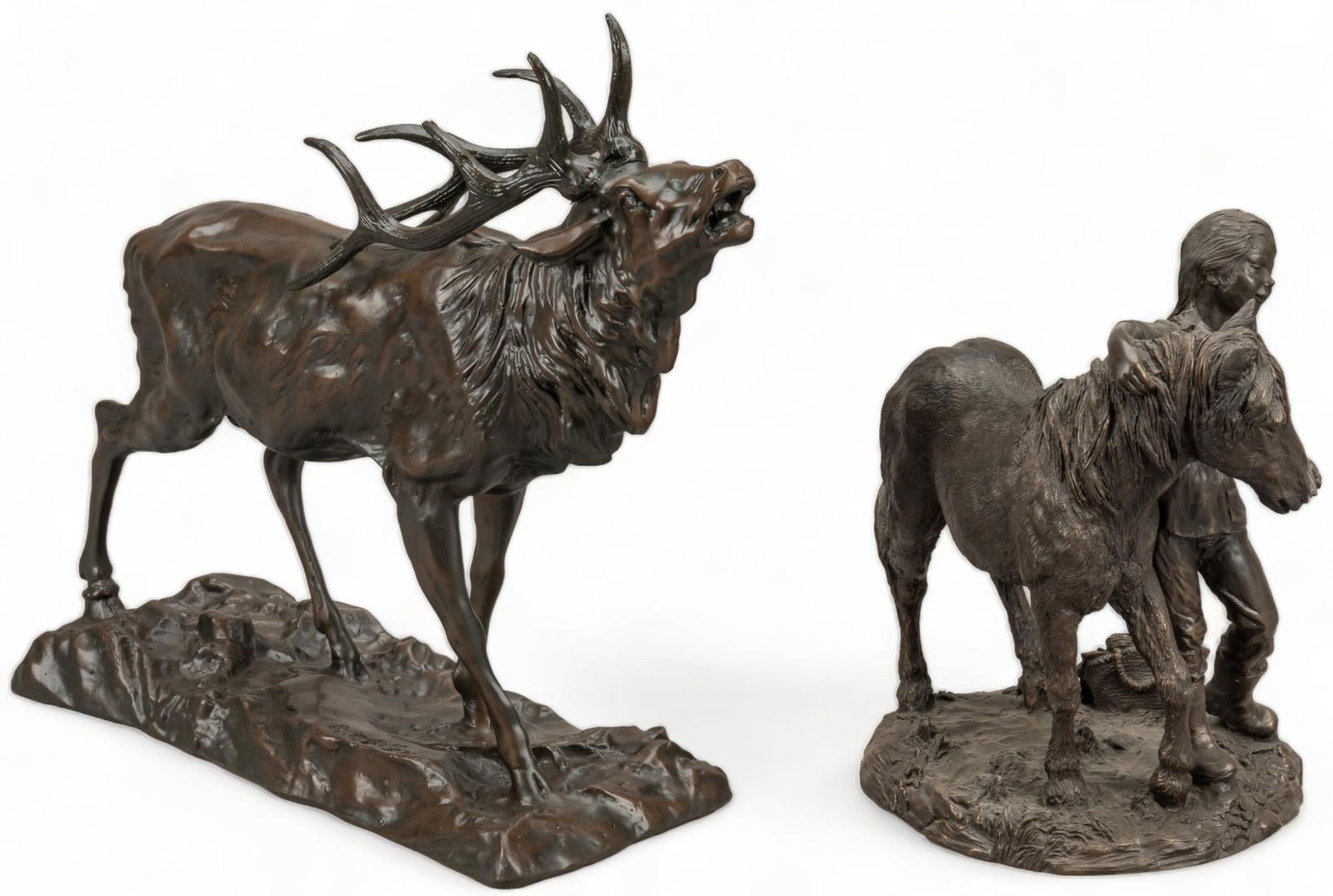 (2) Western Bronze Sculptures (1 of 7)