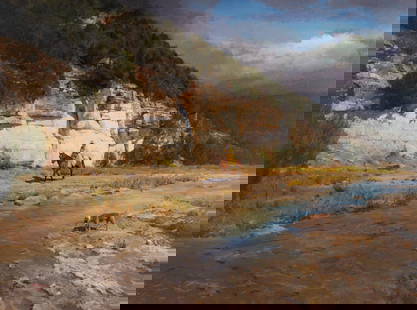 James Robinson, "Yesteryear": James Robinson (Texas, 1944-2015), "Yesteryear", oil on canvas sight: 36 x 48 in., frame: 49 x 60.5 in. Provenance: Property from the multi-generational collection of a San Antonio, Texas fa