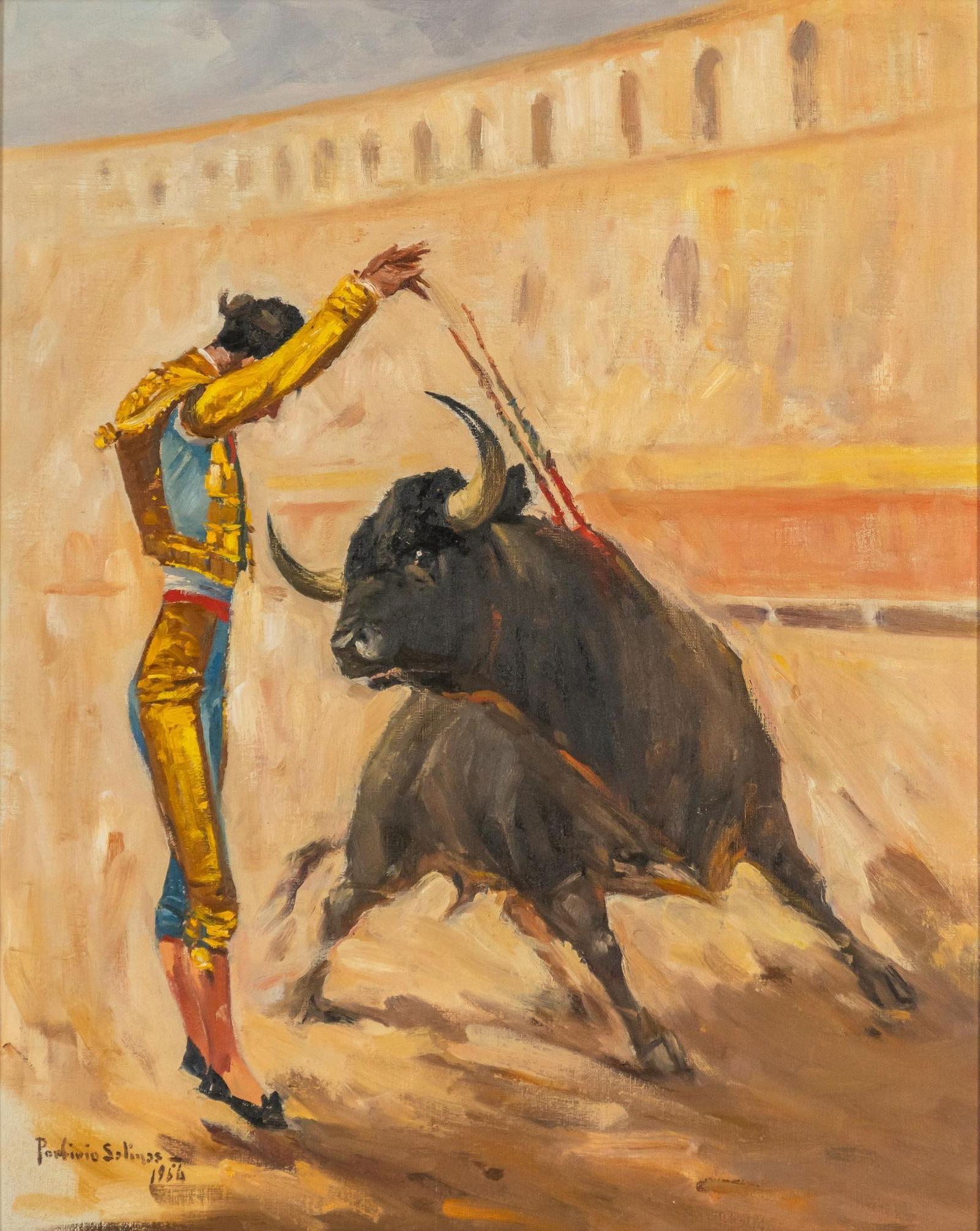 Porfirio Salinas, Bullfighter Scene, 1956 (1 of 5)