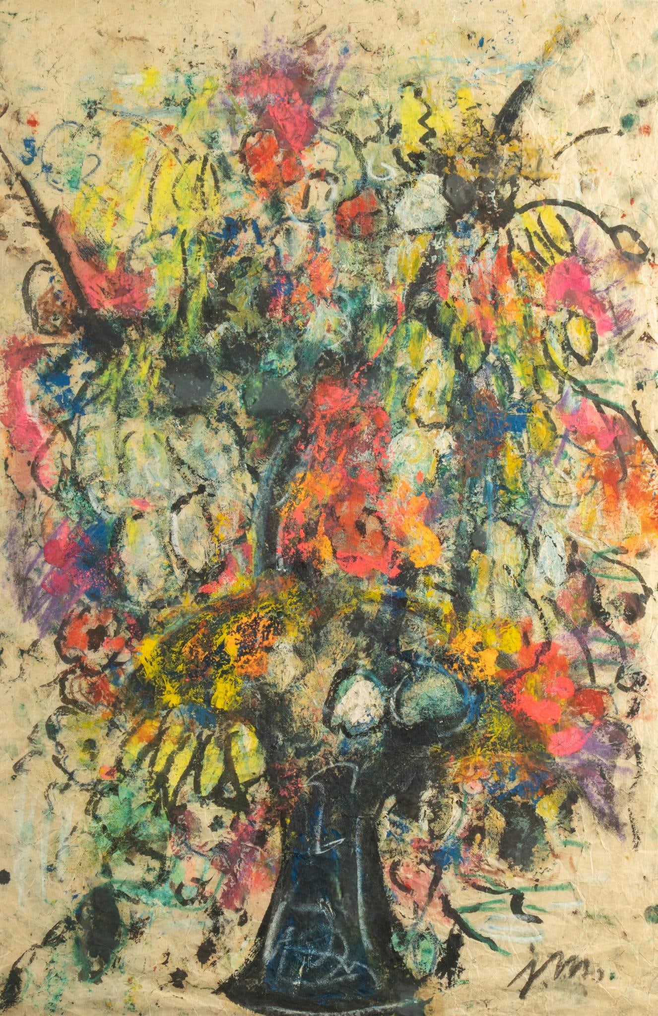 Josephine Mahaffey, Flowers in a Blue Vase (1 of 4)