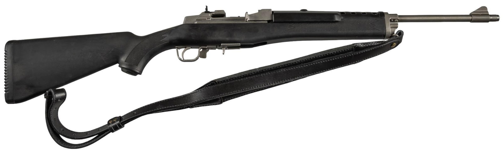 Ruger Ranch Rifle 223 Rem Semi Auto Carbine: Serial: 195-83440 Manufacturer: Sturm, Ruger & Co. Model: Ranch Rifle Caliber: 223 Rem Barrel Length: 18.5 in. OAL: 37.5 in. Condition: Good; synthetic stock has light handling marks; barrel &