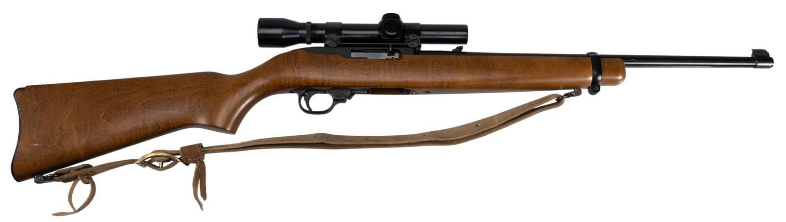 Ruger 10/22 22 LR Semi Auto Carbine: Serial: 247-09795 Manufacturer: Sturm, Ruger & Co. (c. 1997) Model: 10/22 Carbine Caliber: 22 LR Barrel Length: 18.5 in. OAL: 37 in. Condition: Good; wood stock has moderate handling marks; barrel